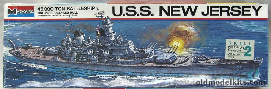 Monogram 1/600 USS New Jersey BB62 - Battleship, 3001 plastic model kit